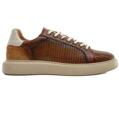 Ambitious Eclipse Men's Woven Effect Lace Up Premium Sneaker