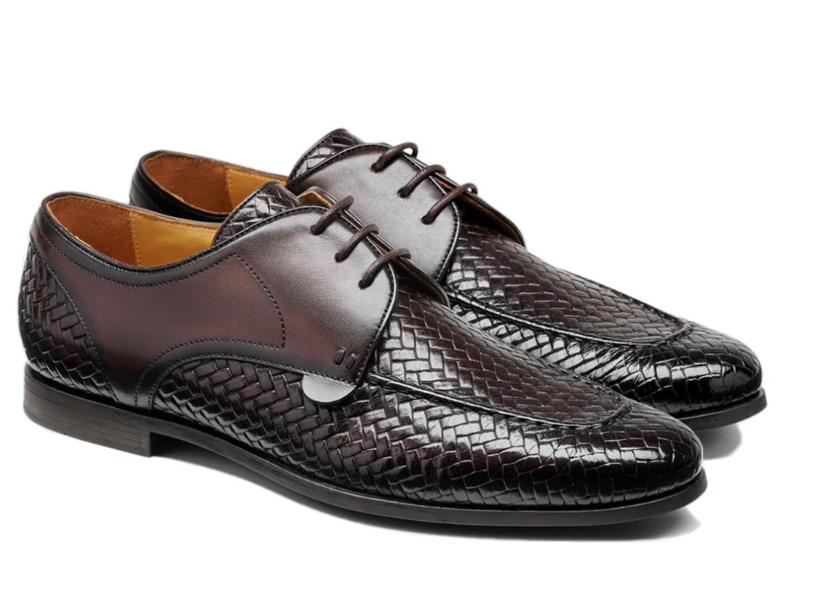 Barker Sorrento Mens Woven Upper lace Up Gibson