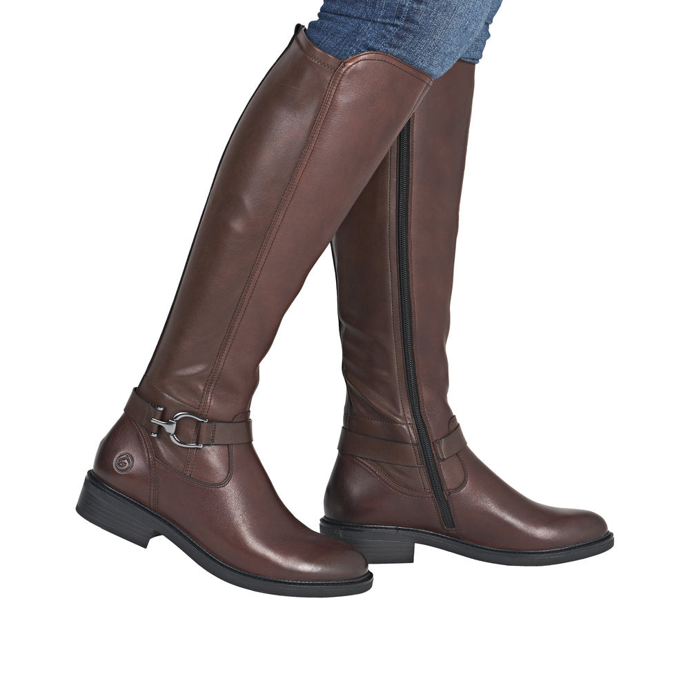 Remonte Ladies Stretch Back Zip Side Long Boot