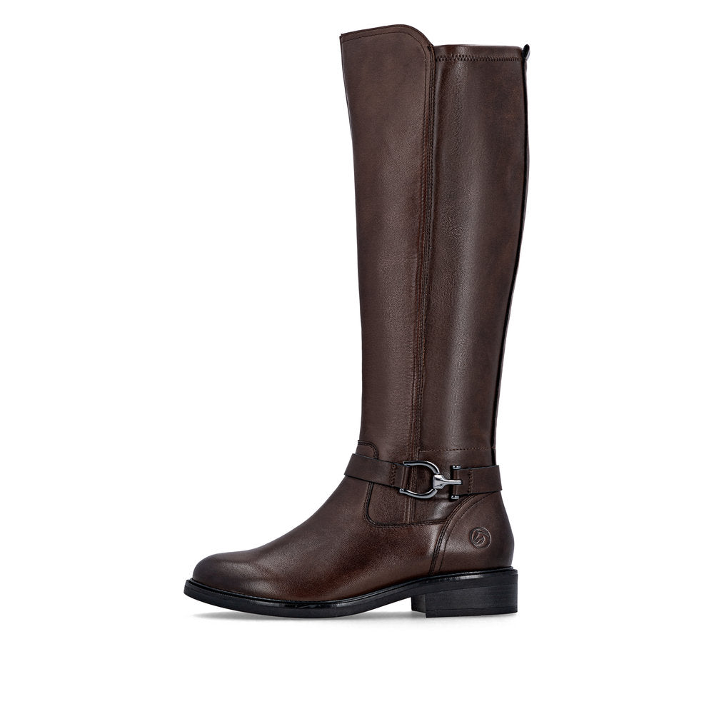 Remonte Ladies Stretch Back Zip Side Long Boot