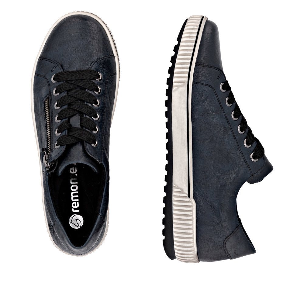 Remonte Ladies Lace Up Zip Side Sneaker