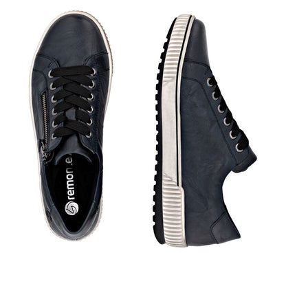 Remonte Ladies Lace Up Zip Side Sneaker