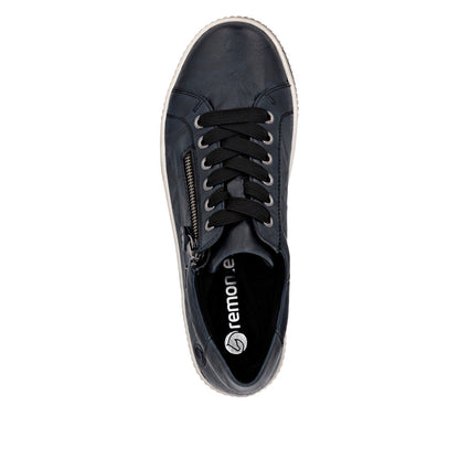Remonte Ladies Lace Up Zip Side Sneaker