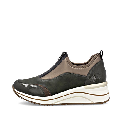 Remonte Ladies Zip Front Wedge Heel Sneaker