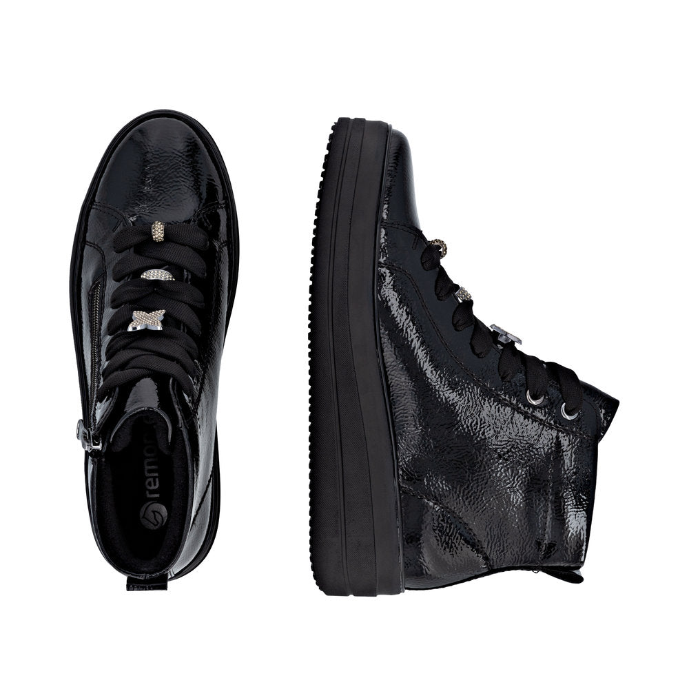 Remonte Ladies Charm Trim Lace Up Sneaker Boot