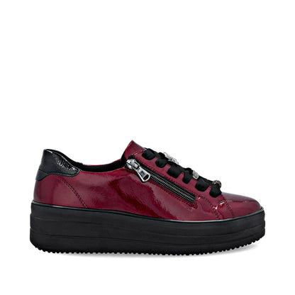 Remonte Ladies Zip and Lace Up Sneaker
