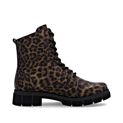 Remonte Ladies Leopard Print Chunky Sole Ankle boot