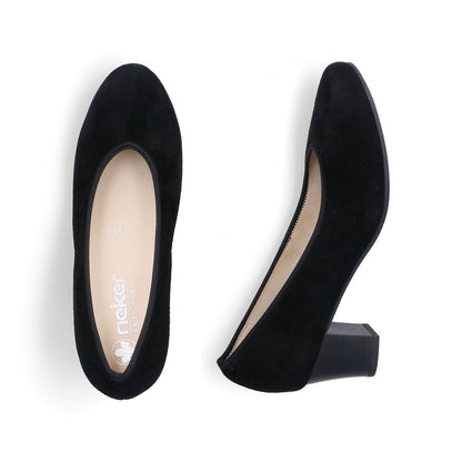 Rieker Ladies Block Heel Court Shoe