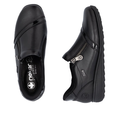 Rieker Ladies Side Zip Flat Shoe