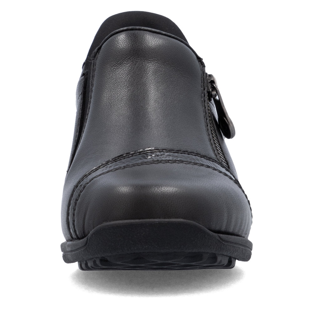 Rieker Ladies Side Zip Flat Shoe