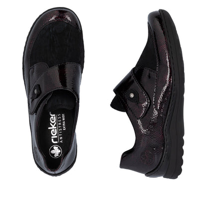 Rieker Ladies Stretch Front Velcro Shoe