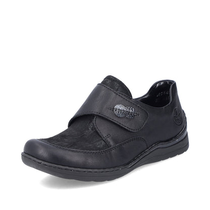 Rieker Ladies Stretch Front Velcro Shoe