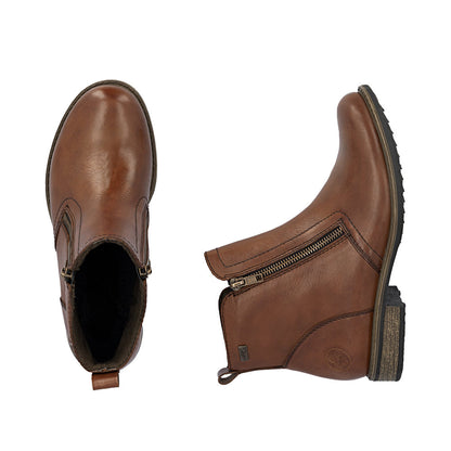 Rieker Ladies  Double Zip Flat Heel Ankle Boot