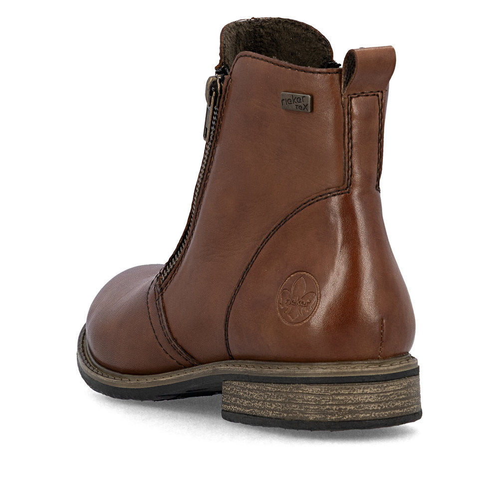 Rieker Ladies  Double Zip Flat Heel Ankle Boot