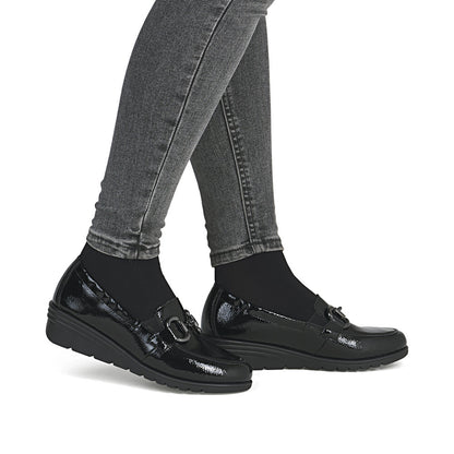 Rieker Ladies buckle Trim Shoe