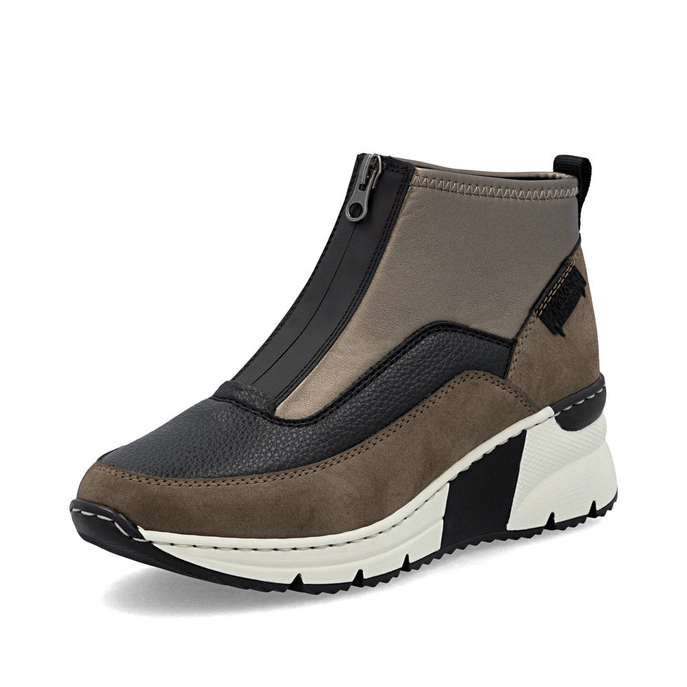 Rieker Ladies Wedge Zip Front Ankle Boot