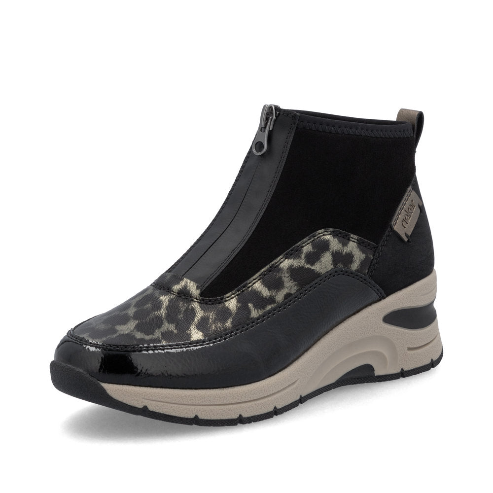 Rieker Ladies Trend Zip Front Sneaker Boot