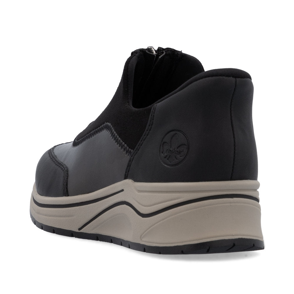 Rieker Ladies Zip Front Wedge Sneaker