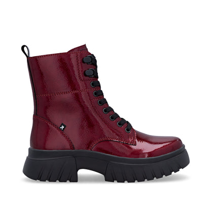 Rieker Ladies Lace Up Chunky Ankle Boot