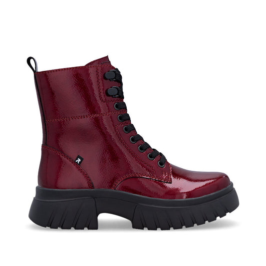 Rieker Ladies Lace Up Chunky Ankle Boot