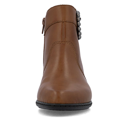 Rieker Ladies Buckle Trim Low Heel Ankle Boot