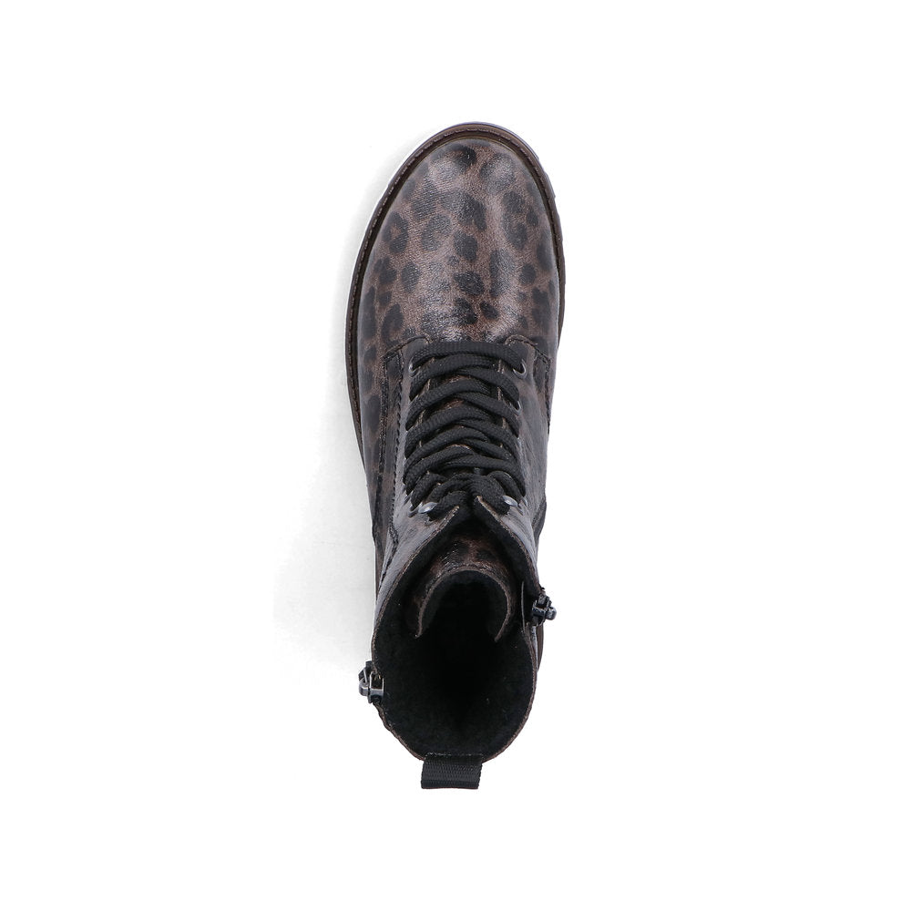 Rieker Ladies Lace Up Chunky Boot