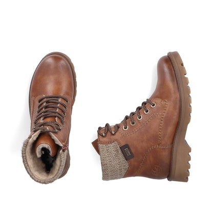 Rieker Ladies Knit Trim Ankle Boot