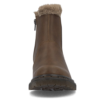 Rieker Ladies Fur Trim Ankle Boot