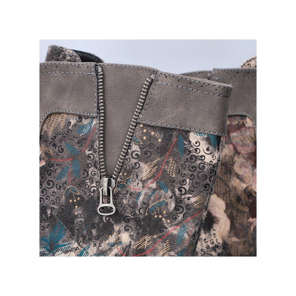 Rieker Ladies Long Lace Up Pattered Tex Boot