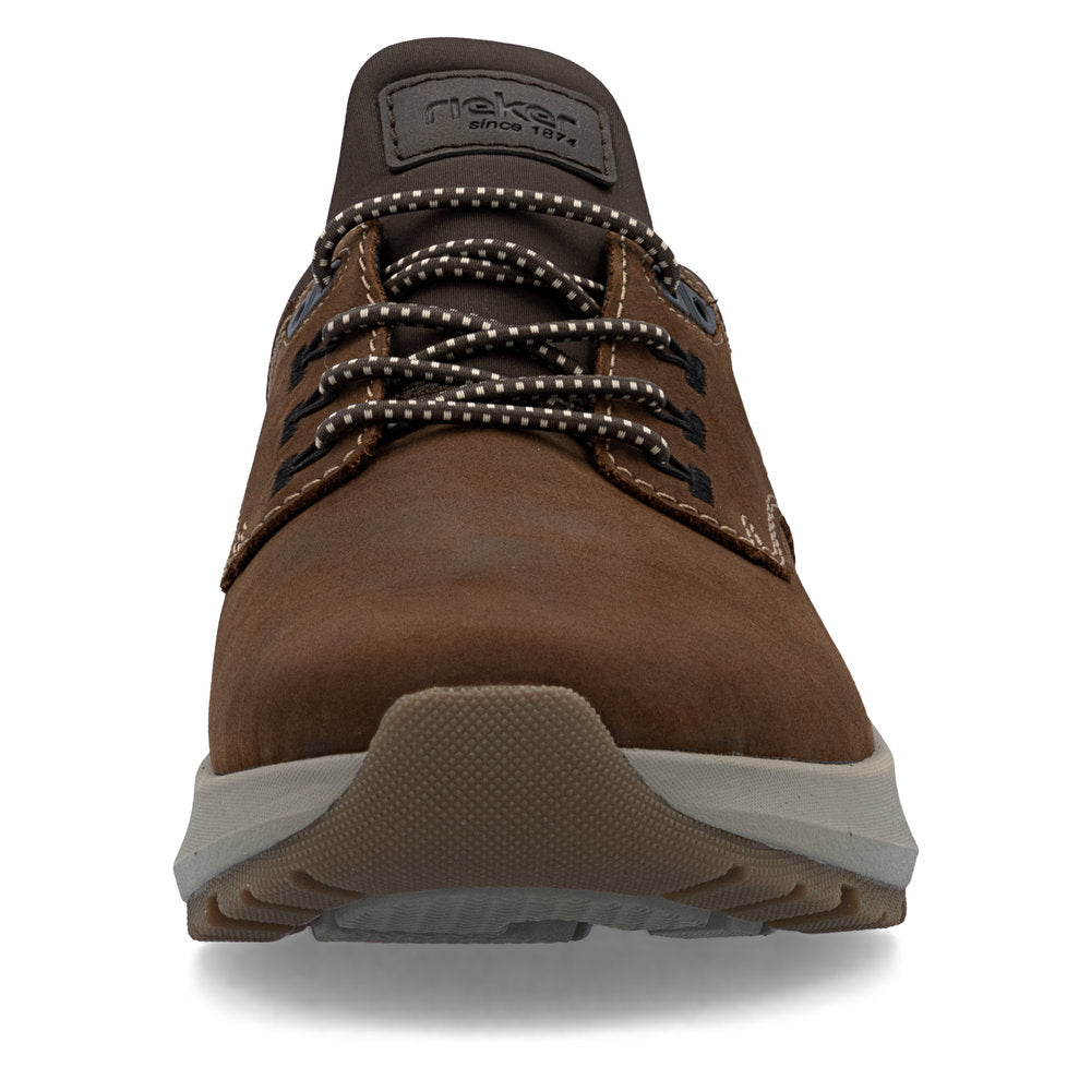 Rieker Mens Bungee Lace Nubuck Sneaker