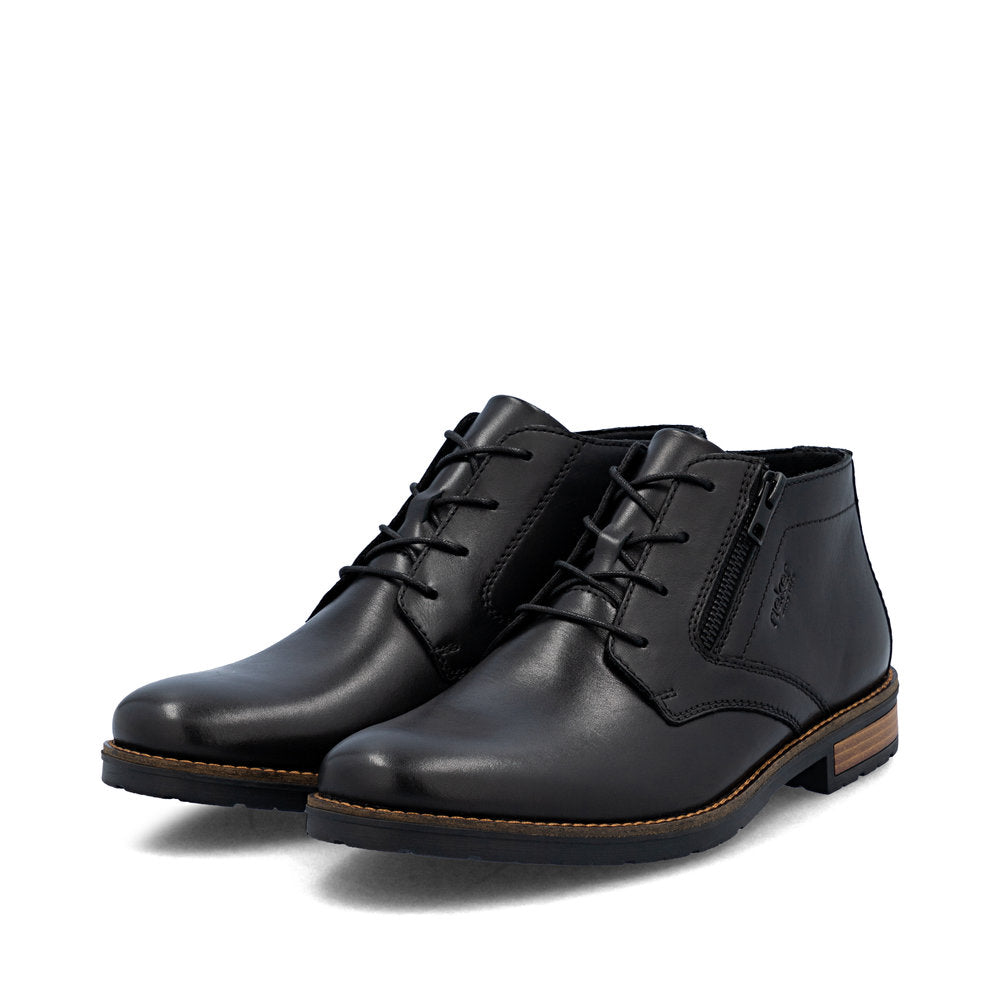 Rieker Mens Zip Side Lace Up Chukka Boot