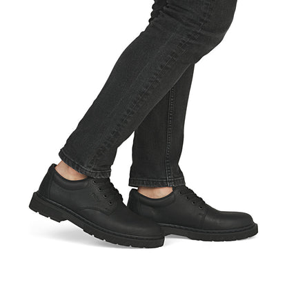Rieker Gents Waxy Leather Chunky Sole Lace Up Shoe