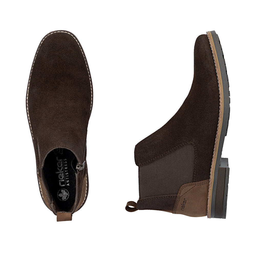 Rieker Mens Elastic Side Zip Chelsea Boot