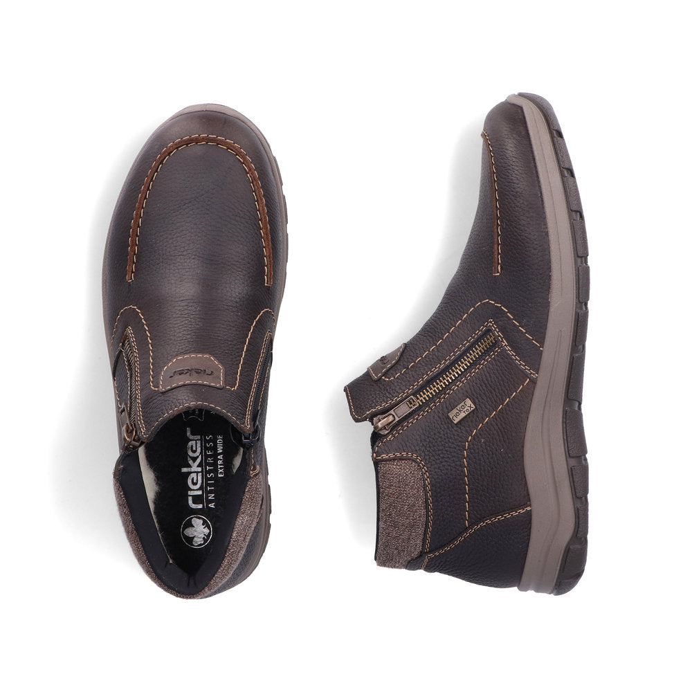 Rieker Mens Fleece Lined Double Zip Tex Boot