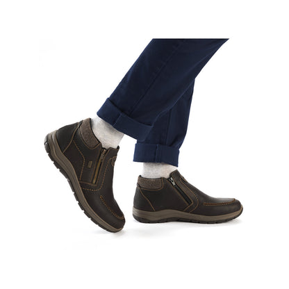 Rieker Mens Fleece Lined Double Zip Tex Boot
