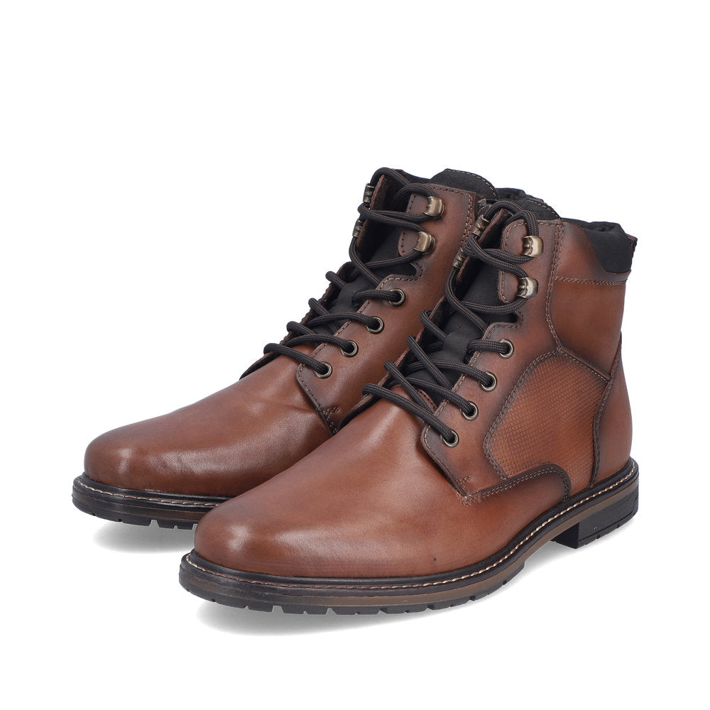 Rieker Gents Lace Up Zip Side Ankle Boot