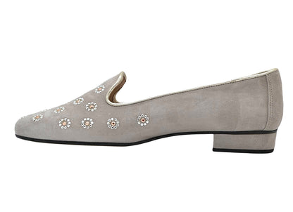 HB Jan Ladies Suede Tab Front Pump