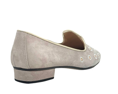 HB Jan Ladies Suede Tab Front Pump