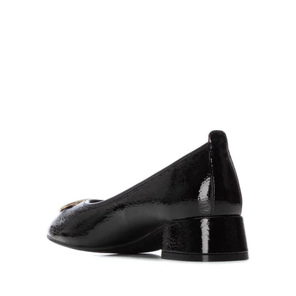 Carmela Ladies Crinkle Patent Block Heel Pump