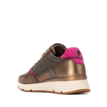 Carmela Ladies Zip Side Lace Up Sneaker