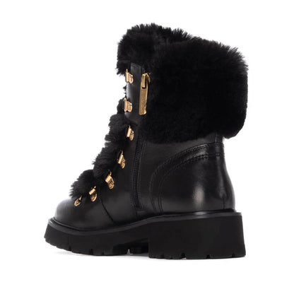 Carmela Ladies Fur Trim Chunky Ankle Boot