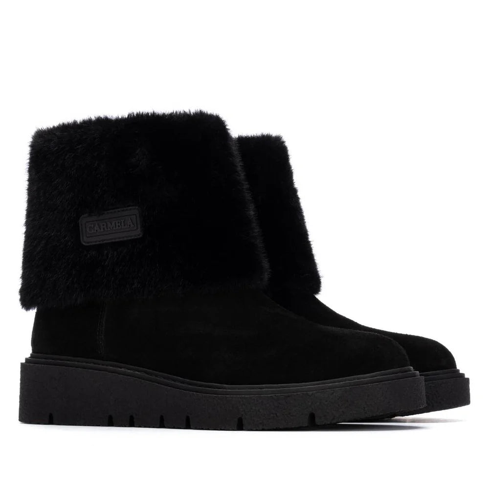 Carmela Ladies Flat Fur Boot