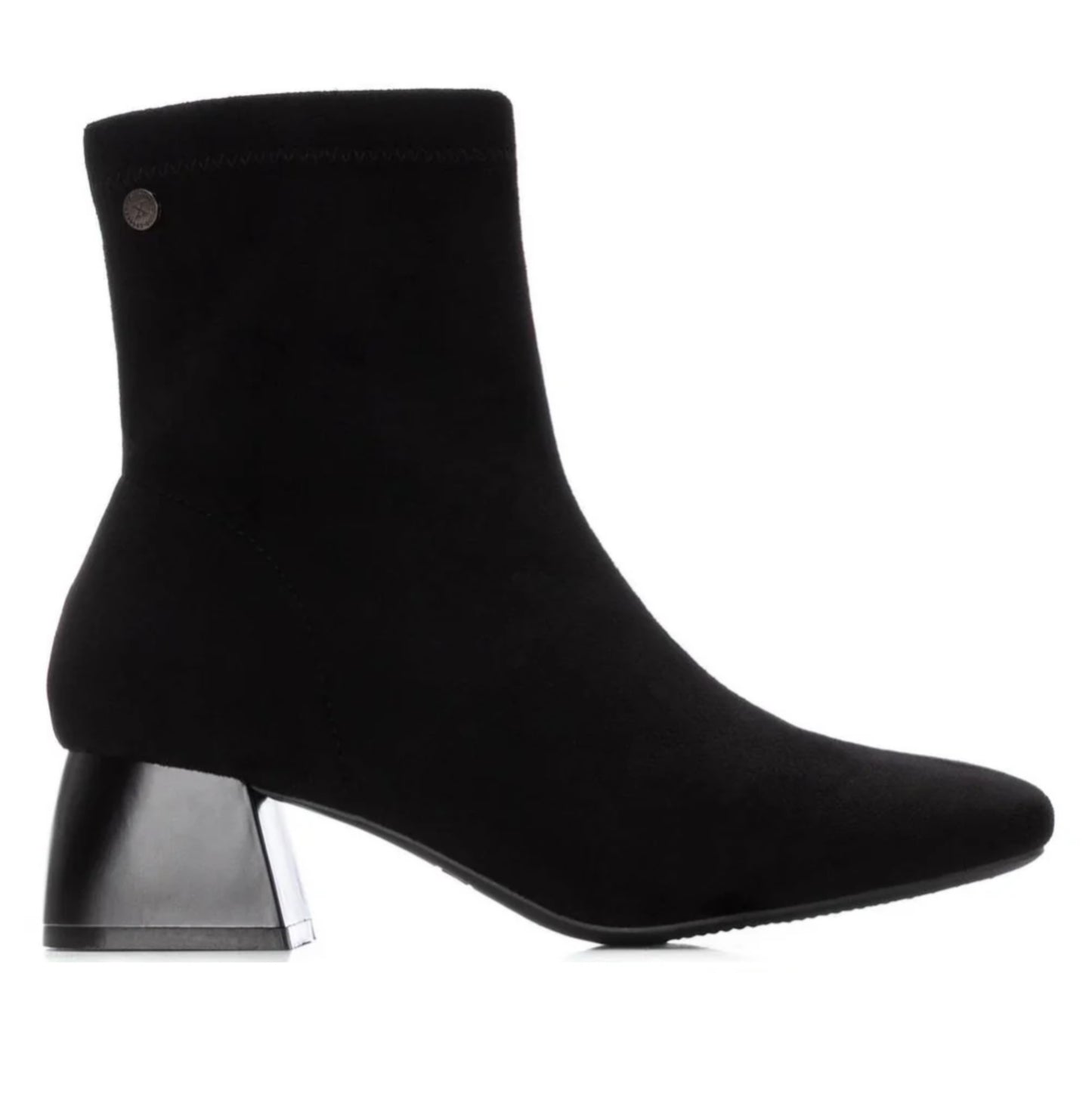 XTI Ladies Micro Fibre Block Heel Ankle Boot