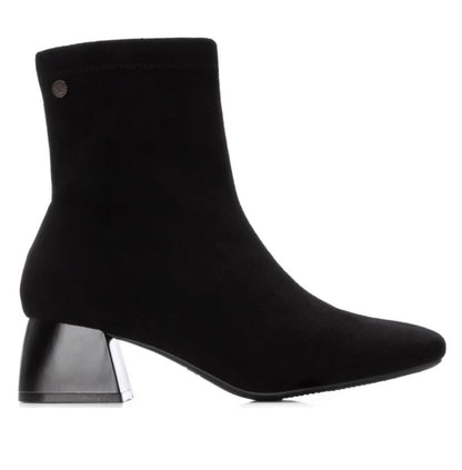 XTI Ladies Micro Fibre Block Heel Ankle Boot