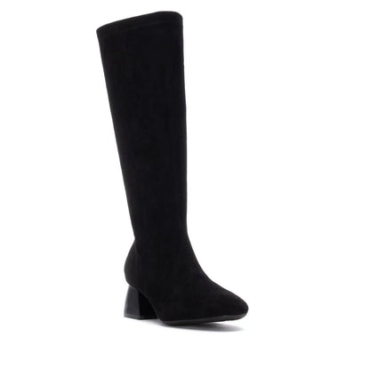 XTI Ladies Block Heel Micro Fibre Boot