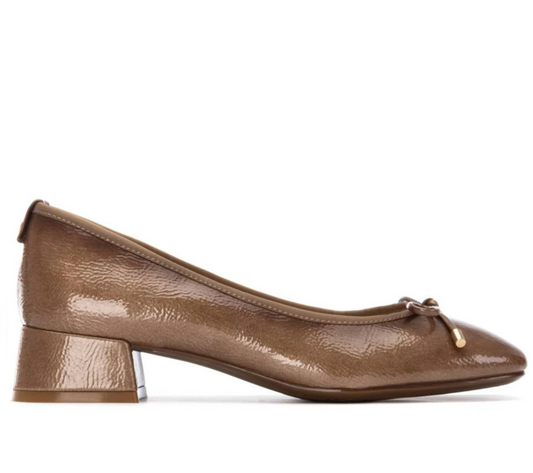 XTI Ladies Block Heel Bow Trim Pump