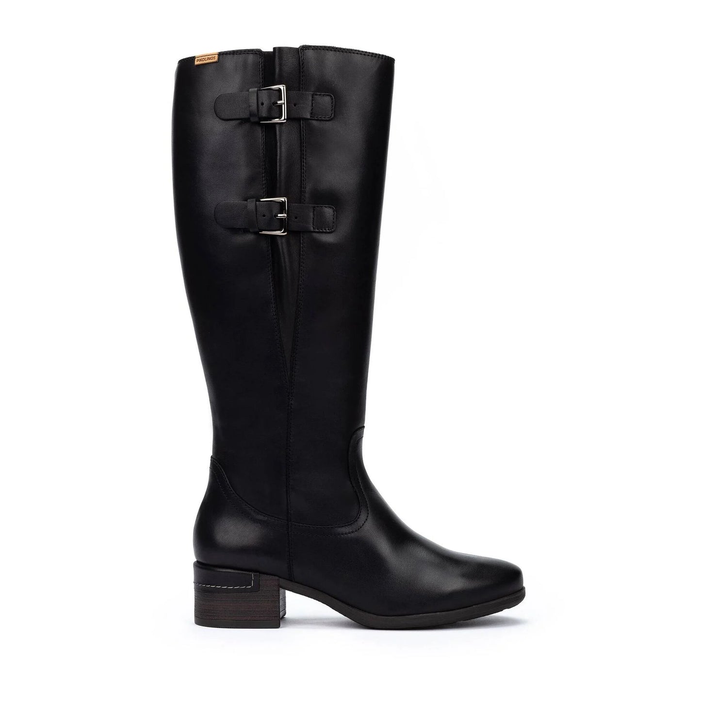 Pikolinos Malaga Ladies Buckle Trim Low Heel Boot