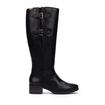 Pikolinos Malaga Ladies Buckle Trim Low Heel Boot