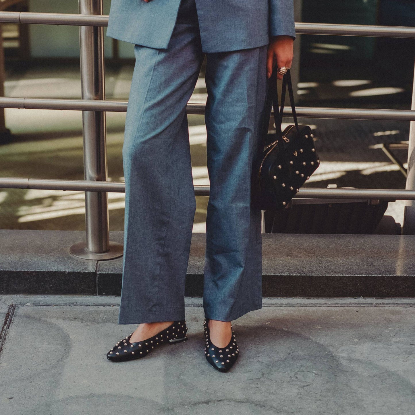 Martinelli Vescia Ladies large Stud Flat Pump