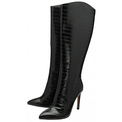 Ravel Gibson Ladies Slim Heel Croco Long Boot